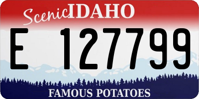 ID license plate E127799