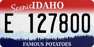 ID license plate E127800
