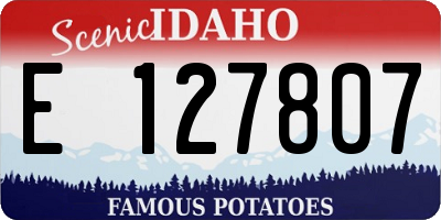 ID license plate E127807