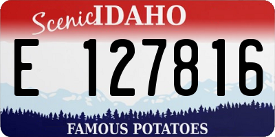 ID license plate E127816