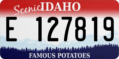 ID license plate E127819