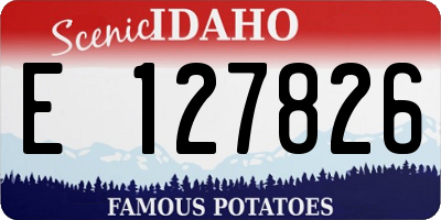 ID license plate E127826