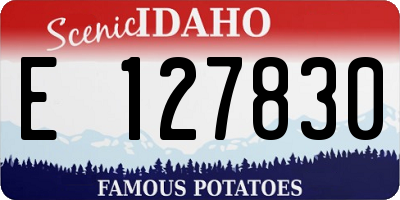 ID license plate E127830