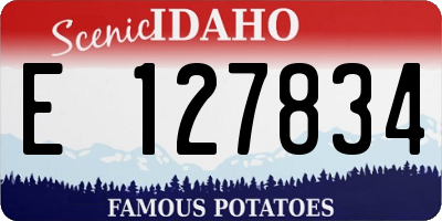 ID license plate E127834