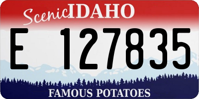ID license plate E127835