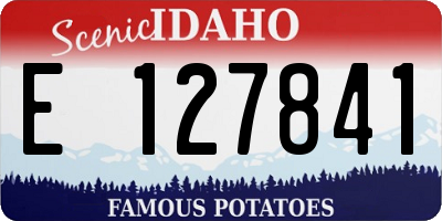 ID license plate E127841