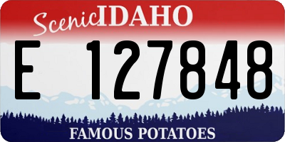 ID license plate E127848