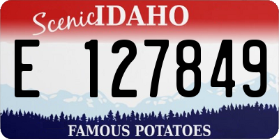 ID license plate E127849
