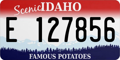 ID license plate E127856