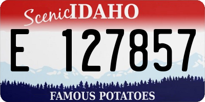 ID license plate E127857