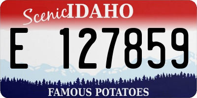 ID license plate E127859