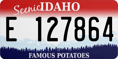ID license plate E127864