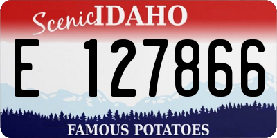 ID license plate E127866