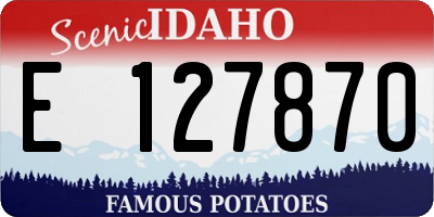ID license plate E127870