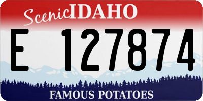 ID license plate E127874