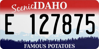 ID license plate E127875