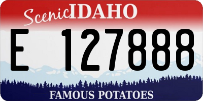 ID license plate E127888