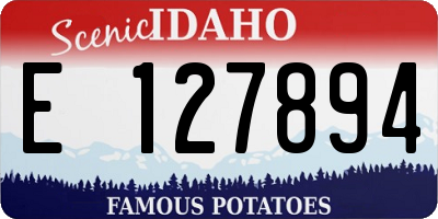 ID license plate E127894