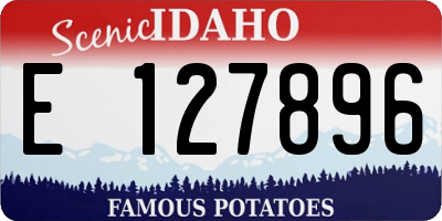 ID license plate E127896