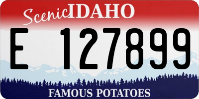 ID license plate E127899