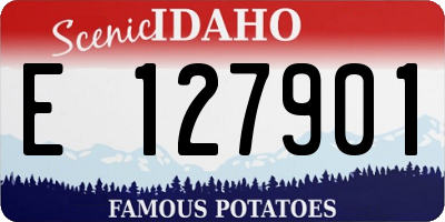 ID license plate E127901