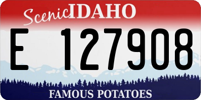 ID license plate E127908