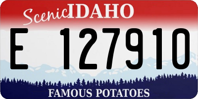 ID license plate E127910