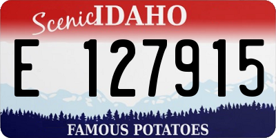 ID license plate E127915