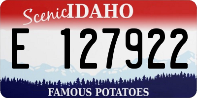 ID license plate E127922