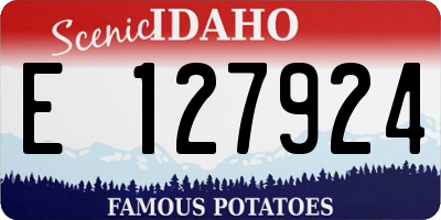 ID license plate E127924