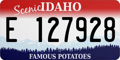 ID license plate E127928