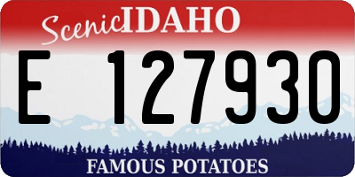ID license plate E127930