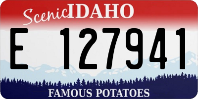 ID license plate E127941