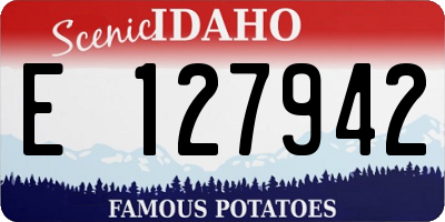 ID license plate E127942