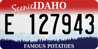 ID license plate E127943