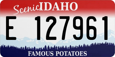 ID license plate E127961
