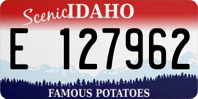 ID license plate E127962