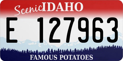 ID license plate E127963