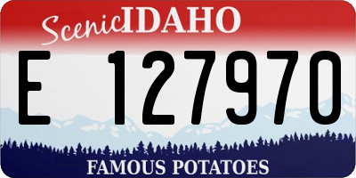 ID license plate E127970