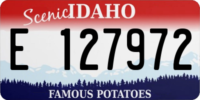 ID license plate E127972