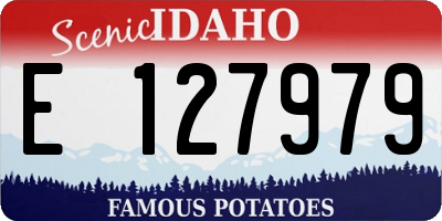 ID license plate E127979