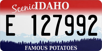 ID license plate E127992