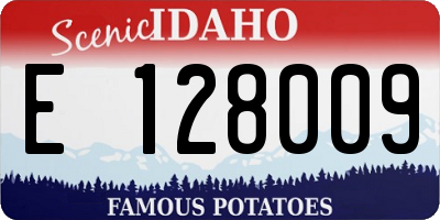 ID license plate E128009