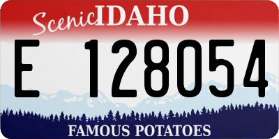 ID license plate E128054