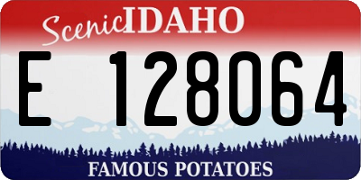 ID license plate E128064
