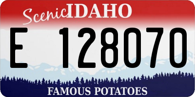 ID license plate E128070