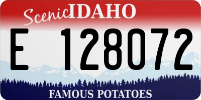 ID license plate E128072