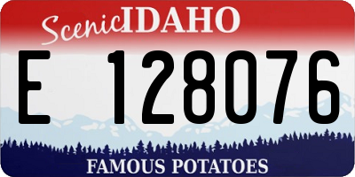 ID license plate E128076