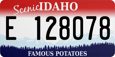 ID license plate E128078