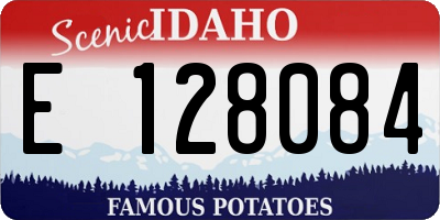 ID license plate E128084